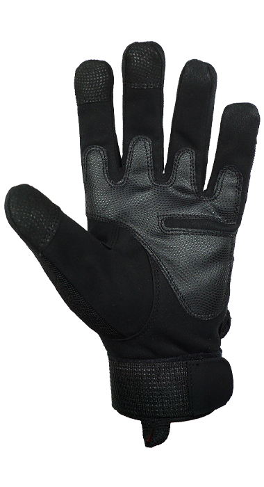 Touchscreen Enabled Black Glove for Motorcycle Police Officers