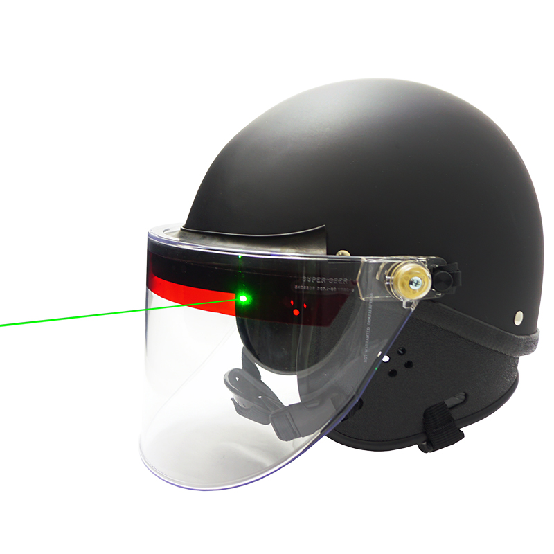 Super Seer S1613 black riot helmet with laser beam protection film