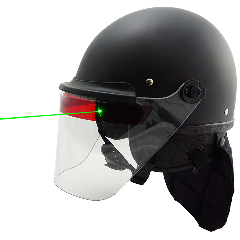 Lazer-Shield for ballistic riot helmet and riot face shield for police officers