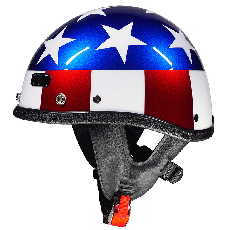 Super Seer Model 1776 Made in USA patriotic half shell motorcycle helmet