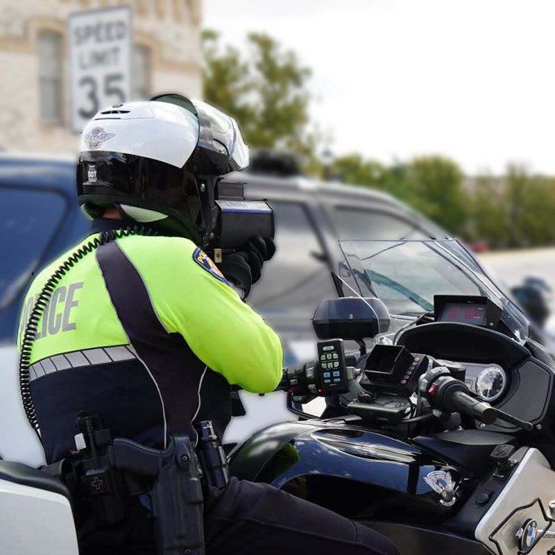 Seer Police Motorcycle HJC RPHA90S Modular Helmet