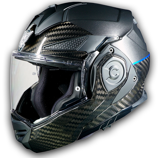 LS2 Advant X Carbon Police Helmet - Custom Colors with Blue Pinstripe