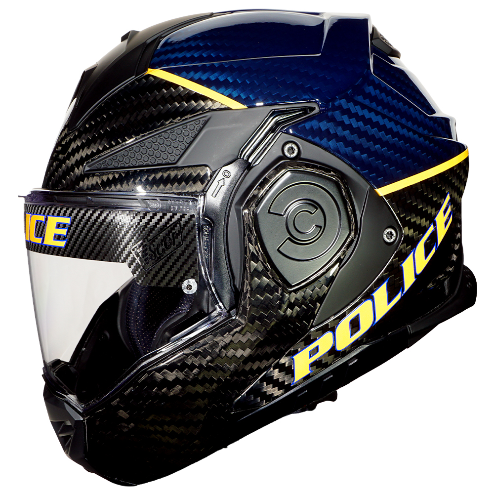 Blue Carbon with Black Carbon and Yellow Reflective Graphics