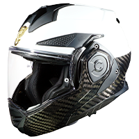 White and carbon low trim LS2 Advant X Carbon helmet paint option