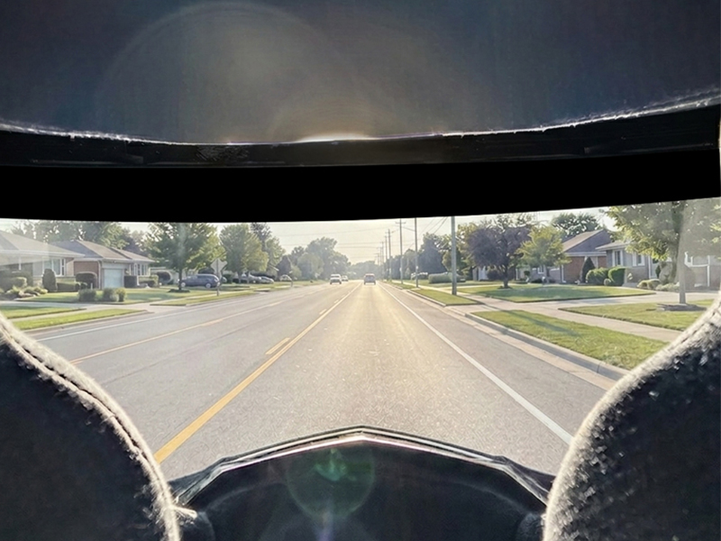 Motorcycle Rider Sun Blocked by SeerSHADE