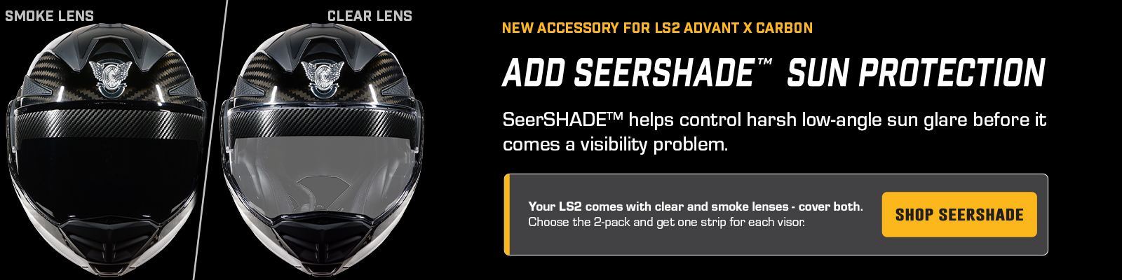 SeerSHIELD for LS2 ADVANT X Carbon Police Motorcycle Helmet