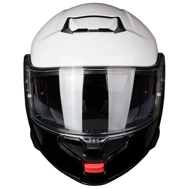 Shoei Neotec 3 LE police modular helmet White / Black Lo Rise front view