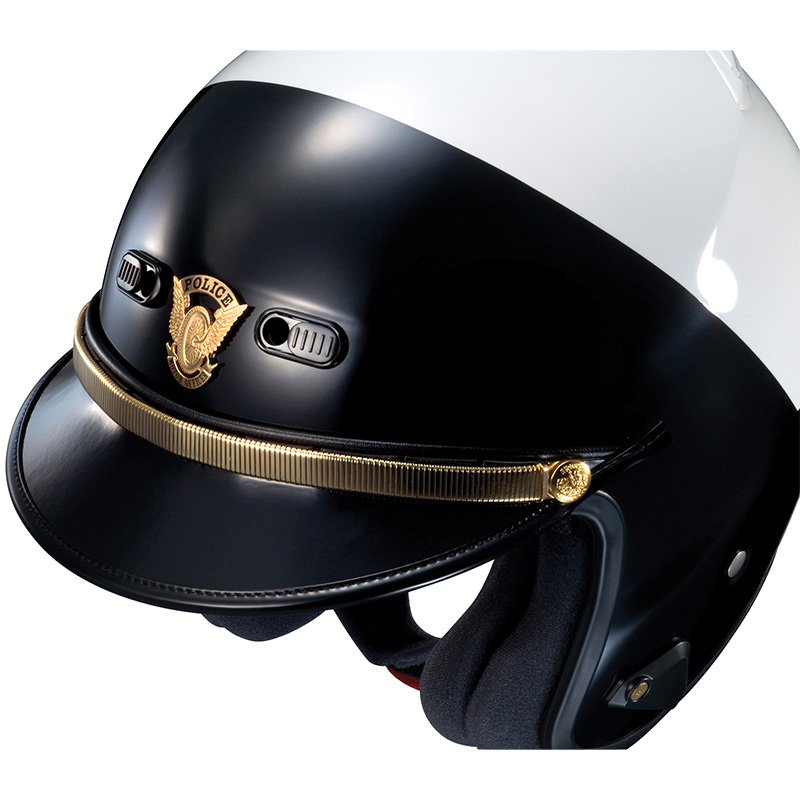 Shoei RJ Platinum-LE police open-face helmet front view