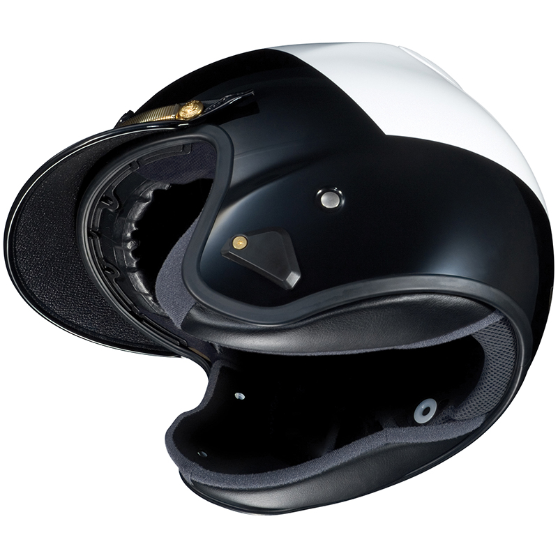 Shoei RJ Platinum-LE police open-face helmet inside view