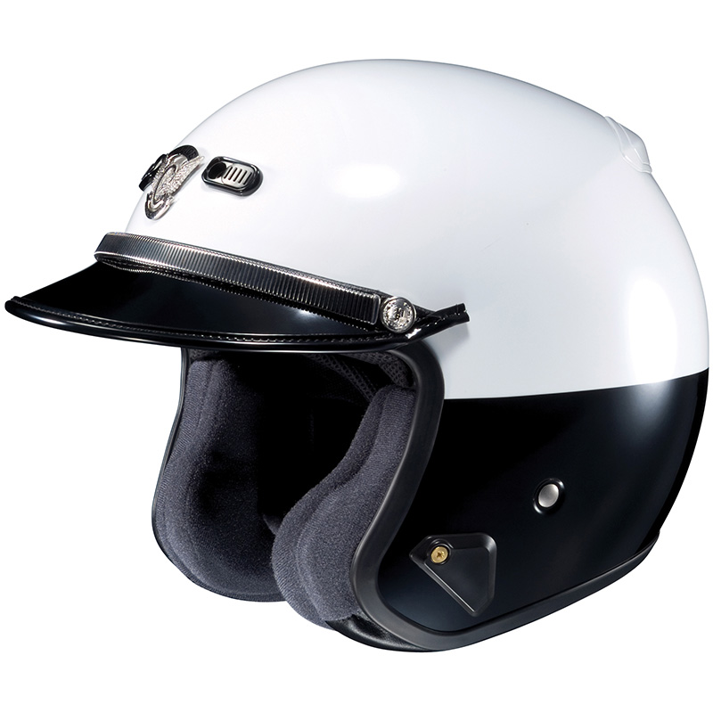 Shoei RJ Platinum-LE police open-face helmet White / Black Lo Rise