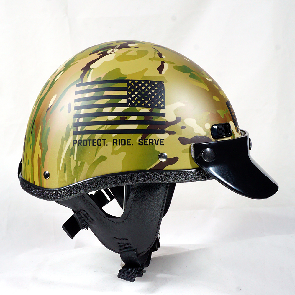 Super Seer - Unit 67 American Flag Symbol - Camo Motorcycle Helmet