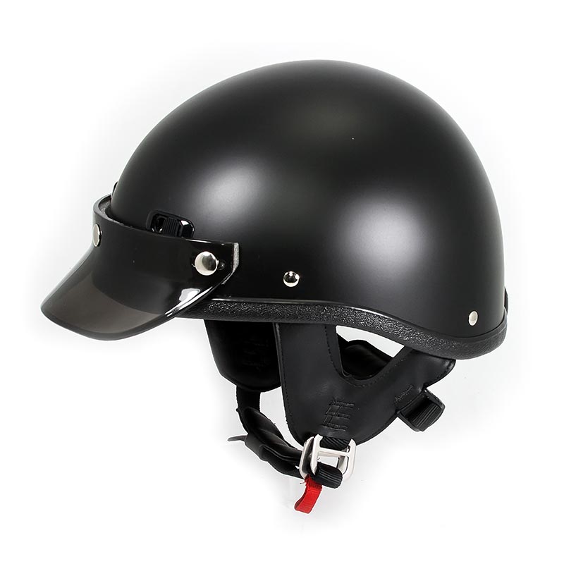 Seer Matte Black Carbon Fiber Half Shell Low Profile Motorcycle Helmet