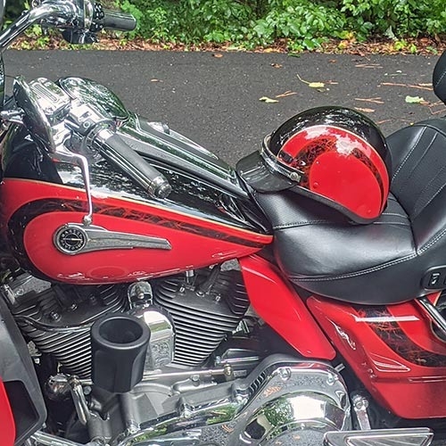 Seer Half Shell Motorcycle Helmet - Custom Harley-Davidson Colors