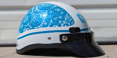 Seer Women's Motorcycle Helmet - Custom Lace Design