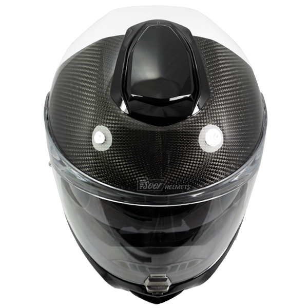 HJC RPHA-90S CARBON FOR POLICE MOTORCYCLE OFFICERS TOP VIEW