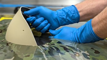 Hydro dipping motorcycle helmet