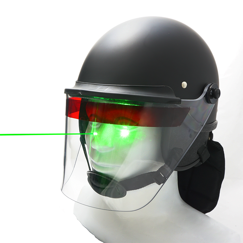 Lazer-Shield police officer laser beam eye protection riot helmet unactivated