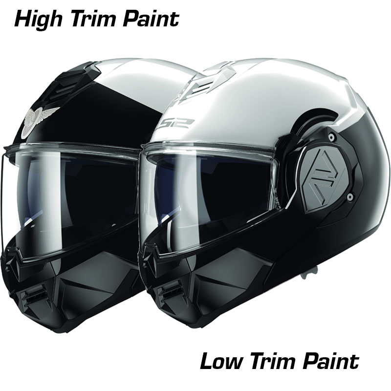 LS2 Advant Police Helmet painted with High and Low Trim Colors