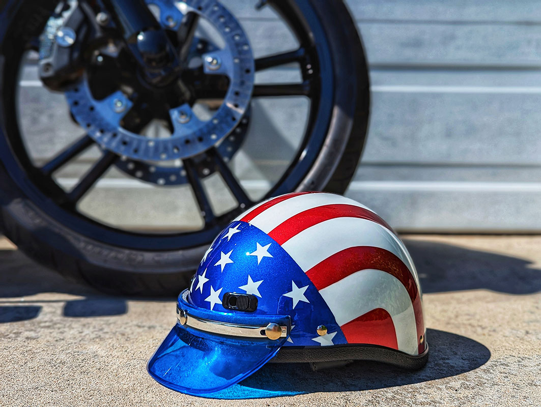 American Flag motorcycle helmet