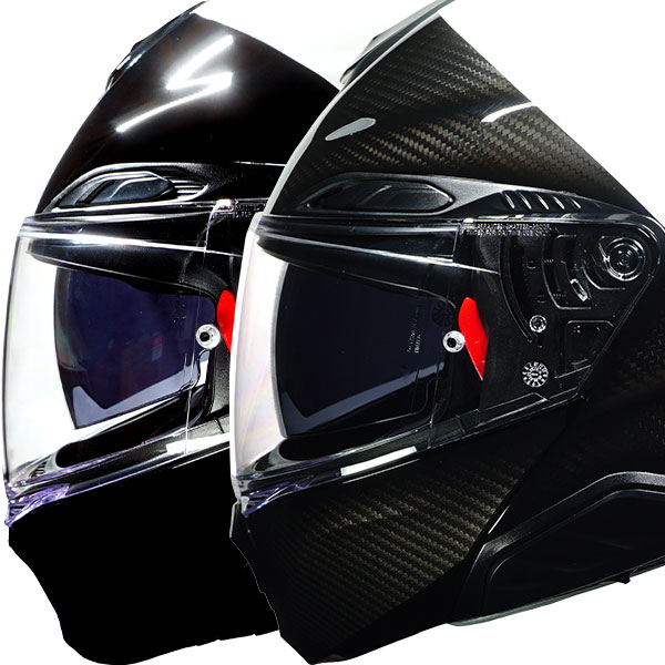 Police Motorcycle Helmet white with carbon fiber high trim