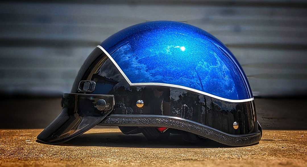 
Reef Blue and Vivid Black Motorcycle Helmet