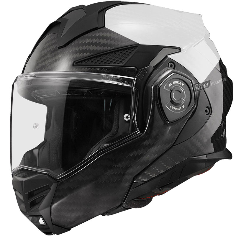 LS2 Advant X Carbon Modular Police Motorcycle Helmet