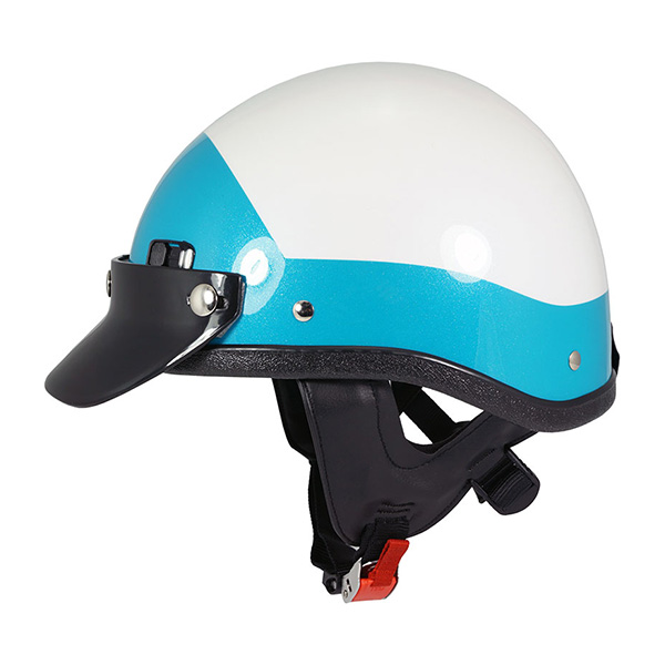 Super Seer Carbon Fiber Motorcycle Helmet - Harley-Davidson Crushed Ice with Frosted Teal Paint