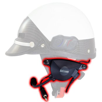 Half-Shell helmet communications kit for police motorcycle officers