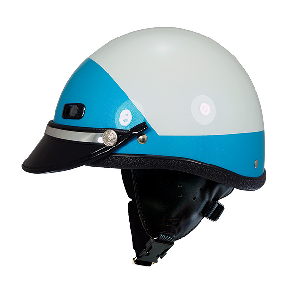 Super Seer Fiberglass Helmet - Harley-Davidson Crushed Ice with Frosted Teal Paint