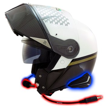 HJC RPHA 90S Carbon Fiber Police Motorcycle Helmet with Setcom Helmet Communications Kit and Sena 20B Bluetooth Headset