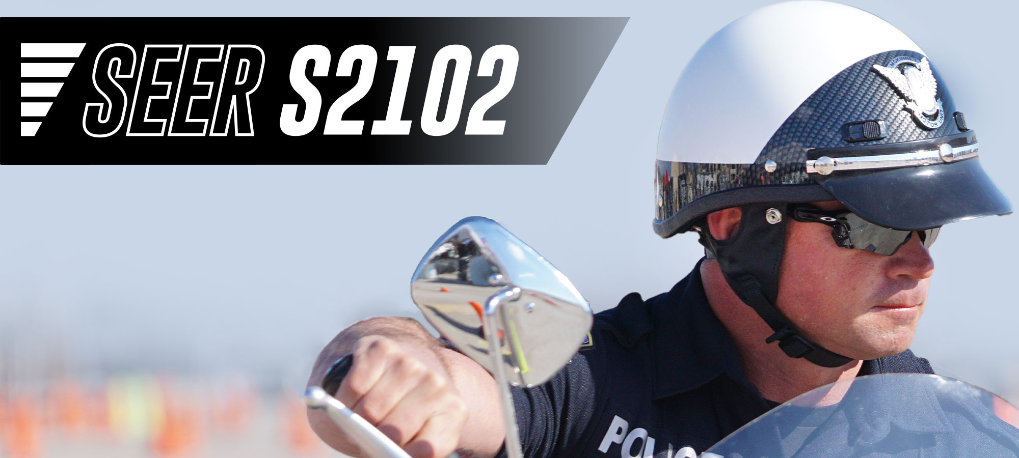 Super Seer S2102 Carbon Fiber Police Motorcycle Helmet