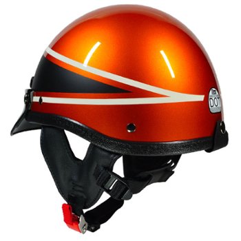 Harley-Davidson Hi-Fi Orange with Birch White and Denim Vivid Black Highway King helmet