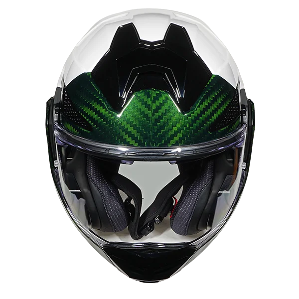 
LS2 Advant X Carbon Police Helmet – White / Green Carbon